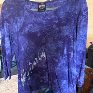 Harley-Davidson Purple Tie-Dye Top